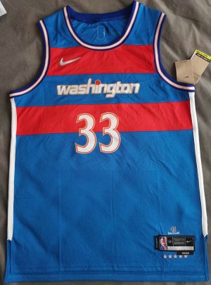 Maillot de Basket #33 Kuzma Wizards City 75th Anniversary Bleu